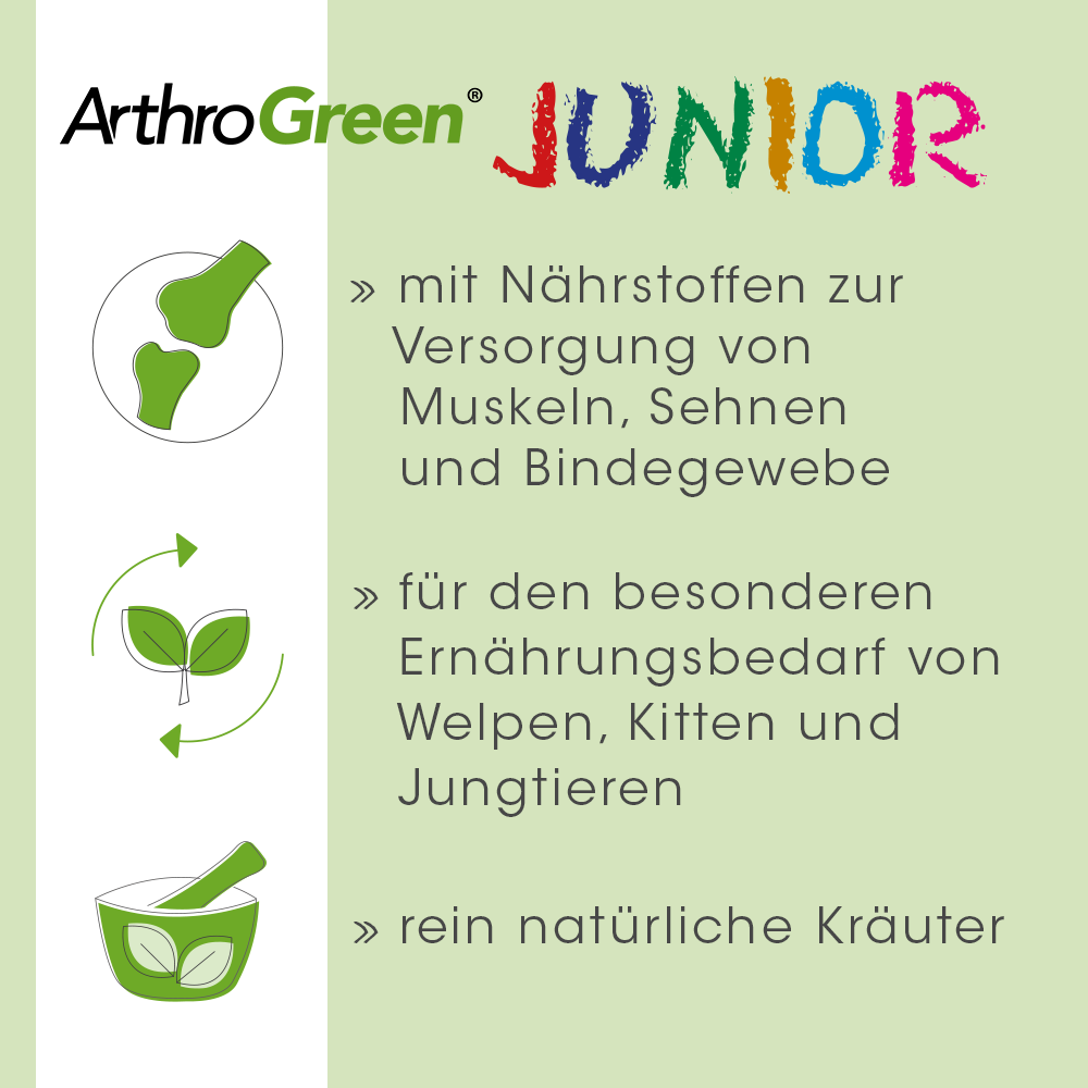 ArthroGreen Ergänzungsfutter & Aufzucht ArthroGreen Junior 140 g