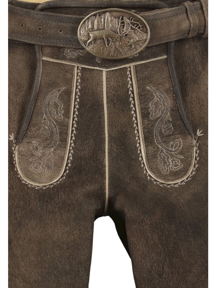 Spieth & Wensky Lederhose in Braun günstig kaufen