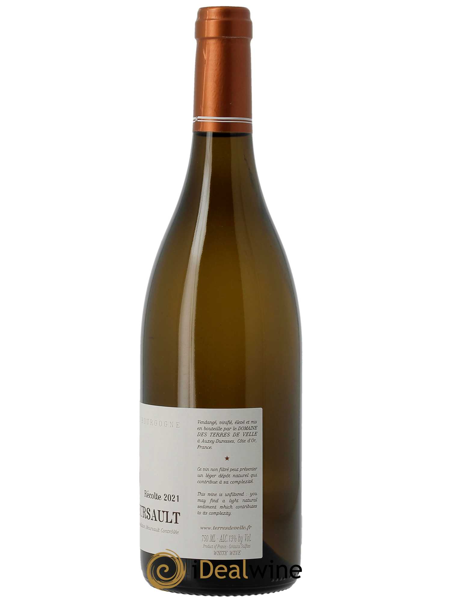 Meursault Terres de Velle  2021 - Lot de 1 Bouteille