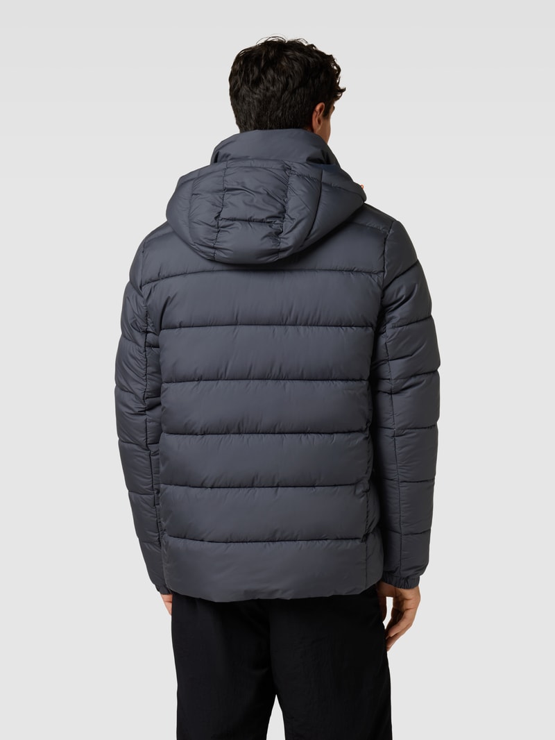Steppjacke mit Label-Detail Modell 'BORIS' in anthrazit
