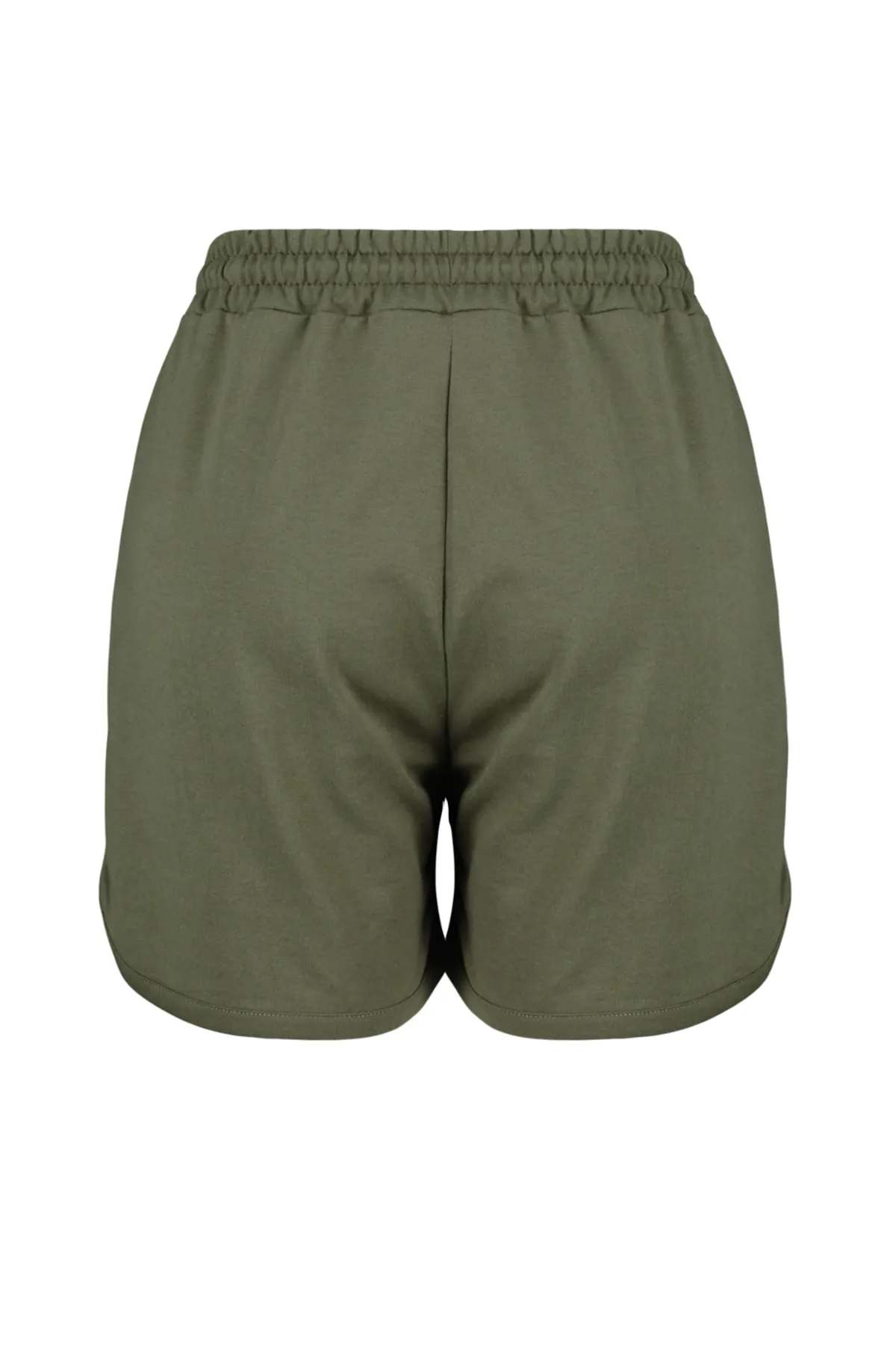 Trendyol Curve  Khakifarbene dünne Strickshorts TBBSS23AP00002