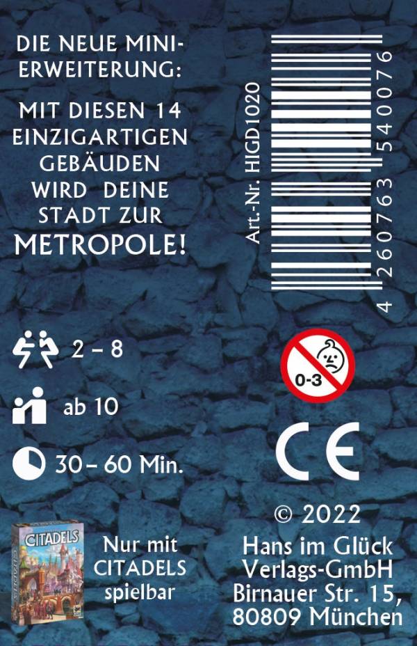 Citadels: Metropole (Mini-Erw.)