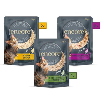 Sparpaket Encore Cat Pouch in Brühe 20 x 50 g