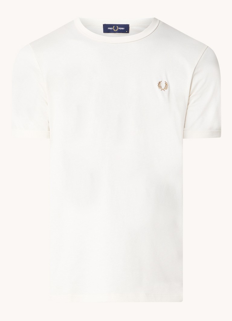 Tricou Fred Perry cu guler rotund și logo brodat