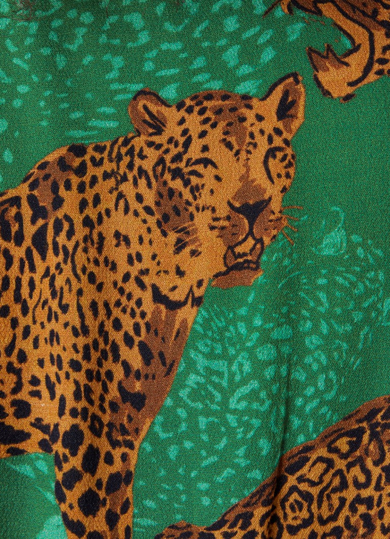 Φόρεμα μάξι με animal print και πλισέ λεπτομέρειες από τη Farm Rio