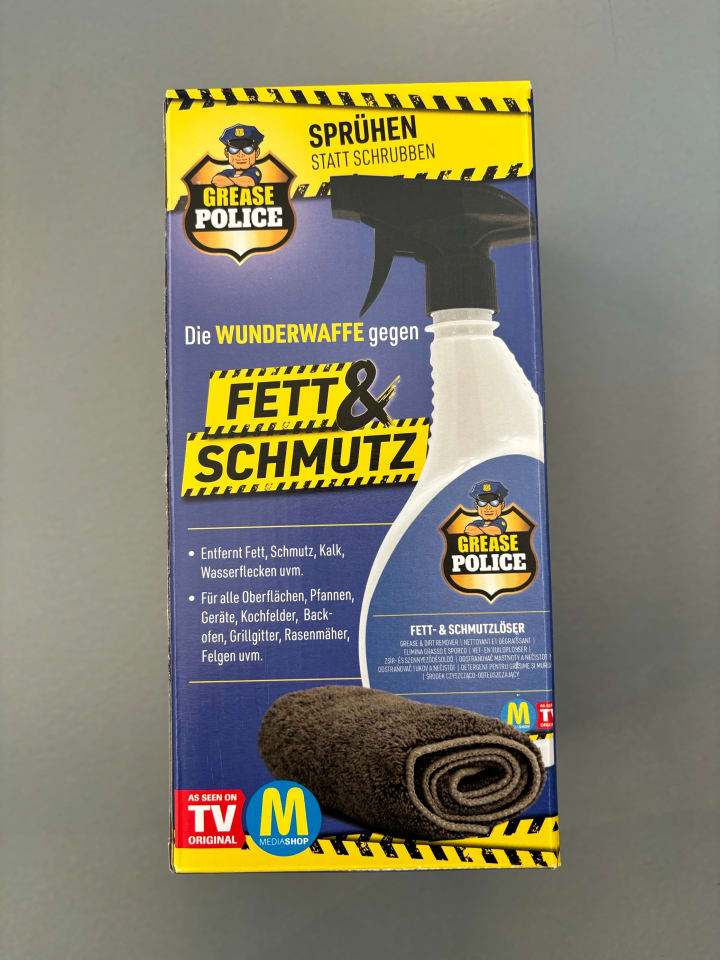 MediaShop Reinigungsmittel Grease Police in Ohne Farben günstig kaufen onesize