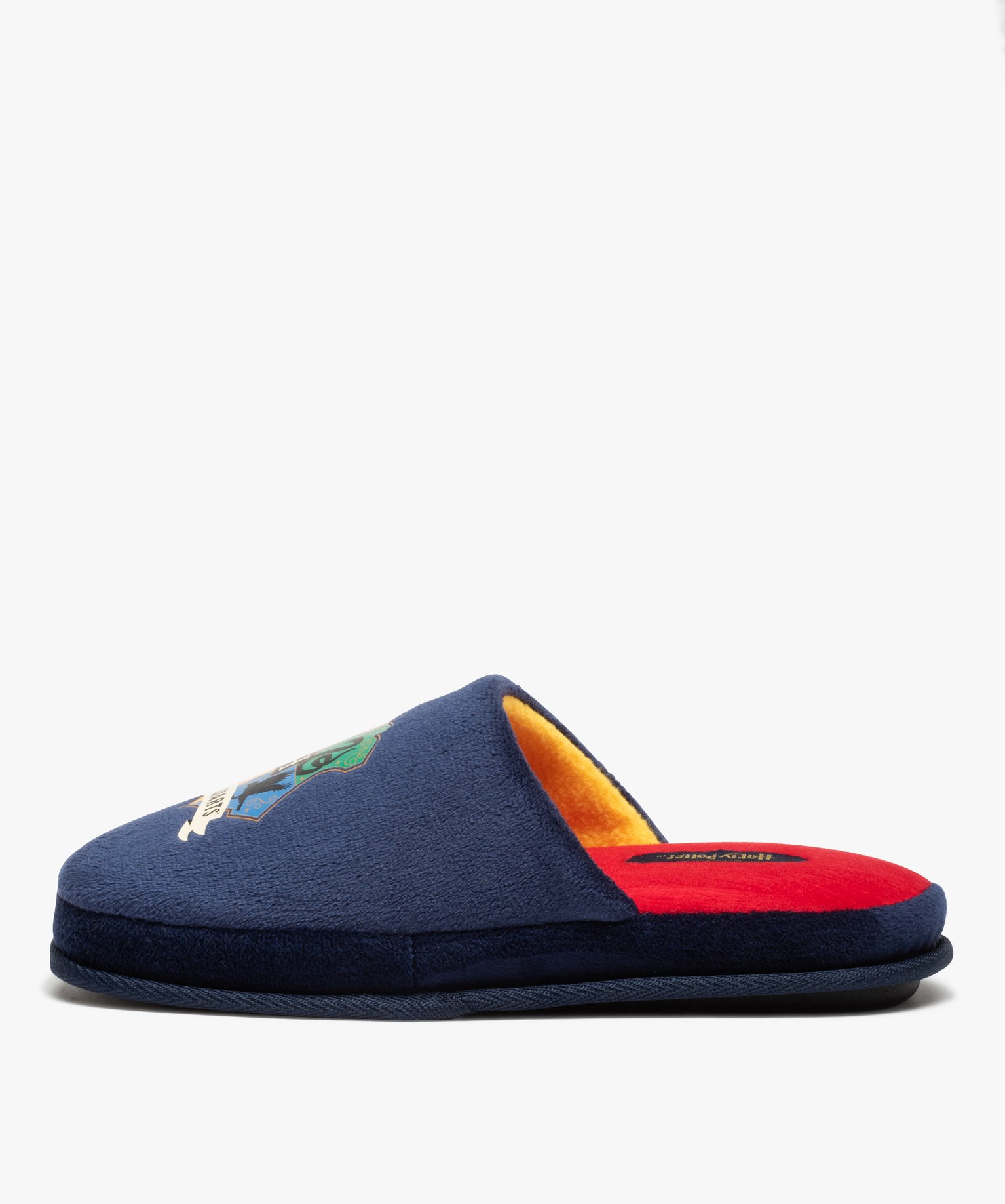 Chaussons enfant mules plates en velours – Harry Potter bleu | GEMO