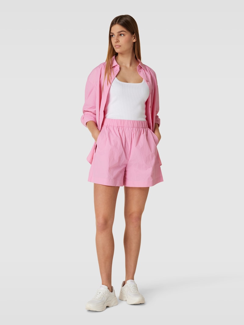 Bermudas mit elastischem Bund in rosa