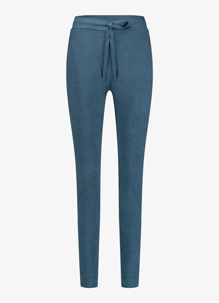 Pantaloni da jogging a vita alta, affusolati e mélange di Studio Anneloes Downstairs