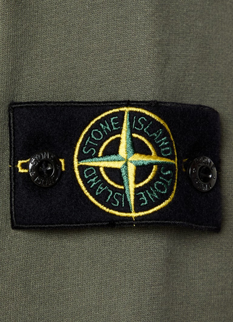 Πουλόβερ Stone Island 63420 με μισό φερμουάρ και λογότυπο