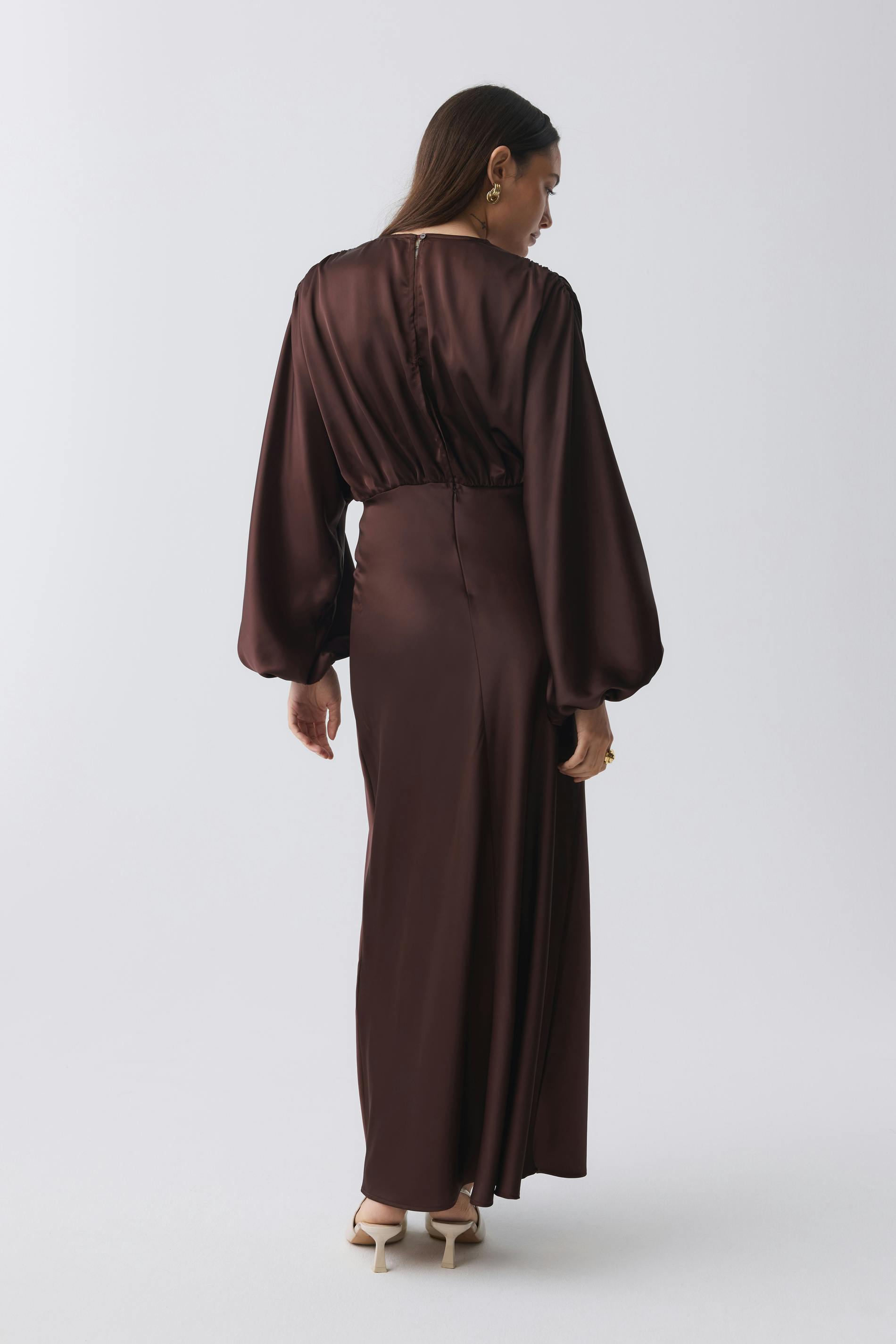 Satin midaxi dress