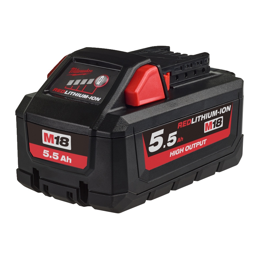 Milwaukee Accessories 4932464712 M18 HB5.5 Battery High Output 18V 5.5Ah