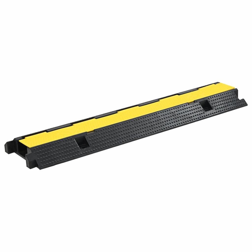 vidaXL Parkschwelle Kabelbrücken Überfahrschutz 2 Stk 1 Kanal Gummi 100 cm