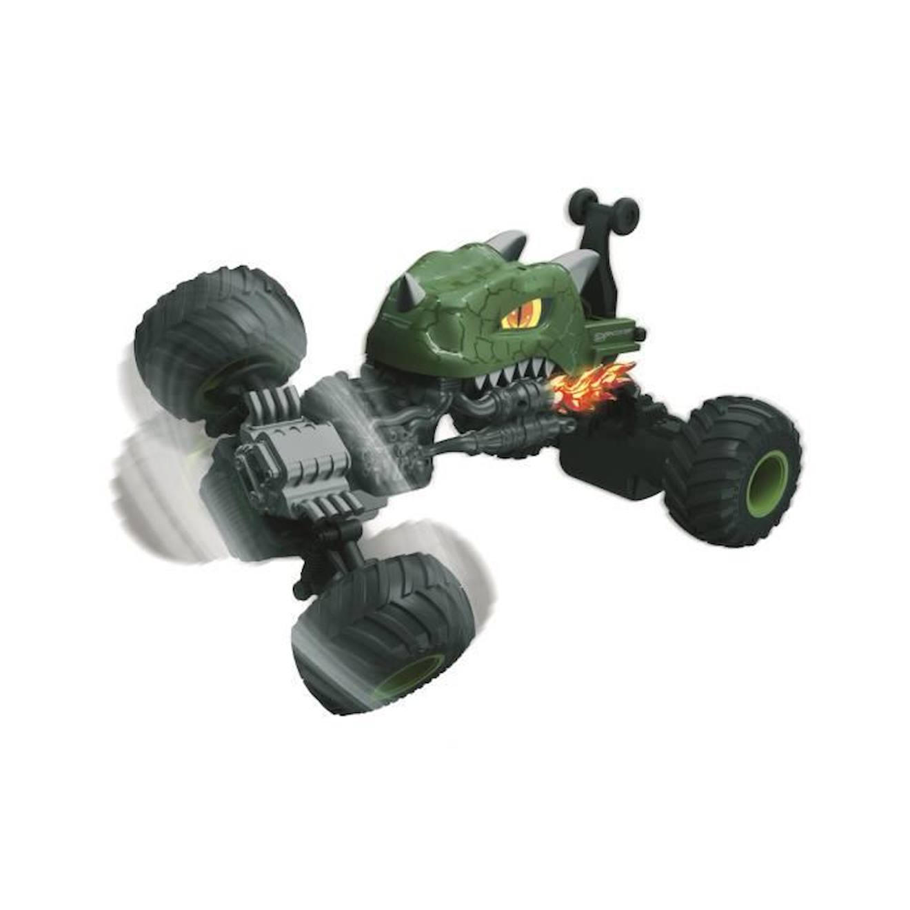 Découvrez la voiture télécommandée Dinosaure totalement démente et que rien n'arrête ! noir