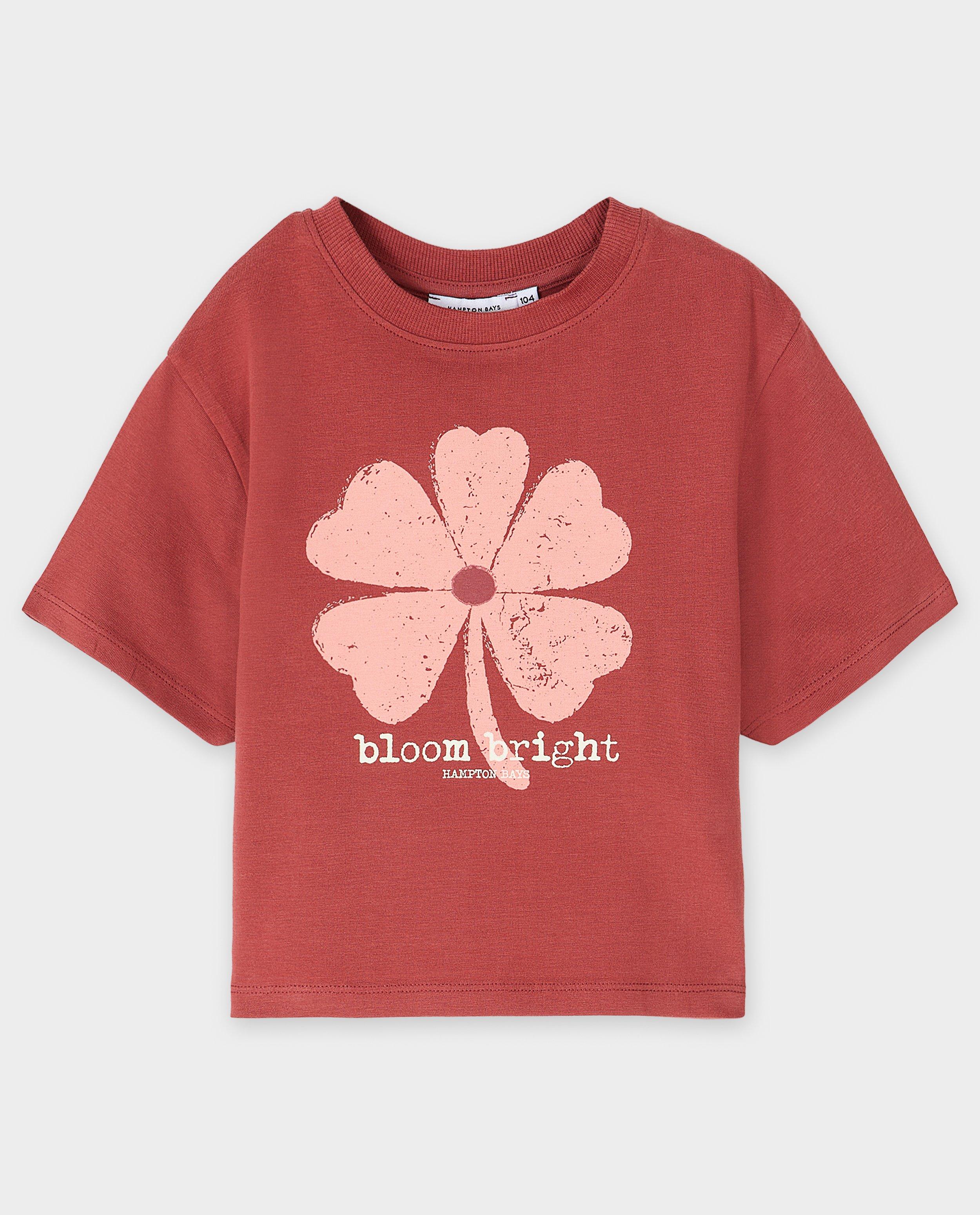 Tricou Hampton Bays cu imprimeu floral roșu închis