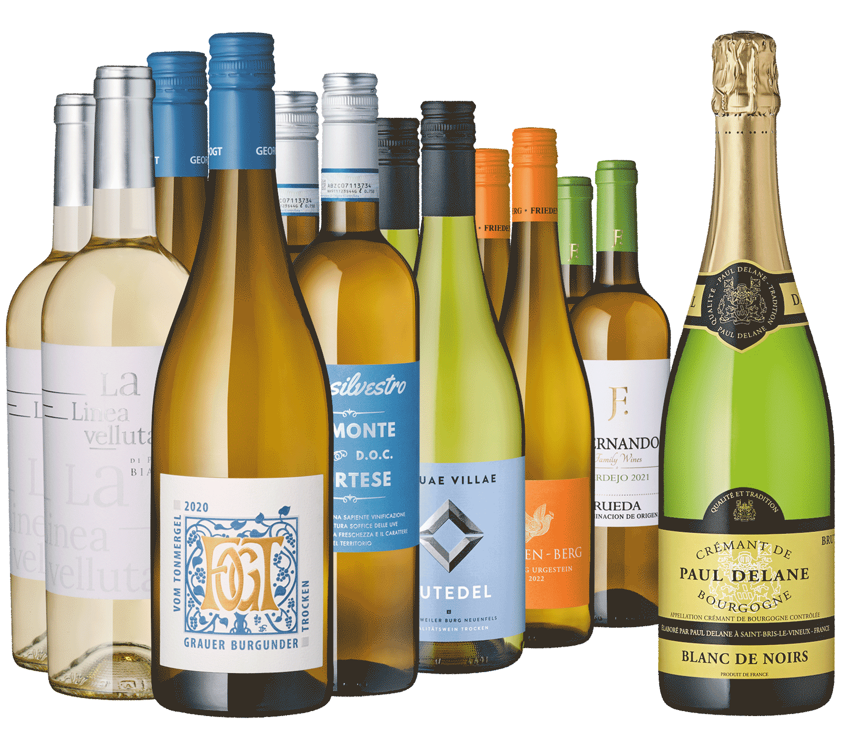 Verschiedene Wein Abo Weiß Winter 2023