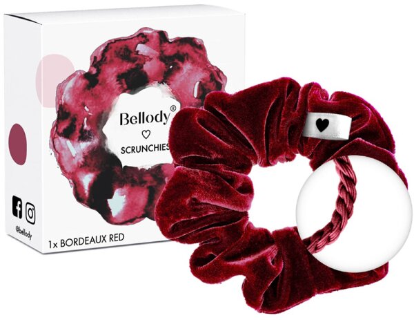 Bellody Original Scrunchies Bordeaux Red Haargummi