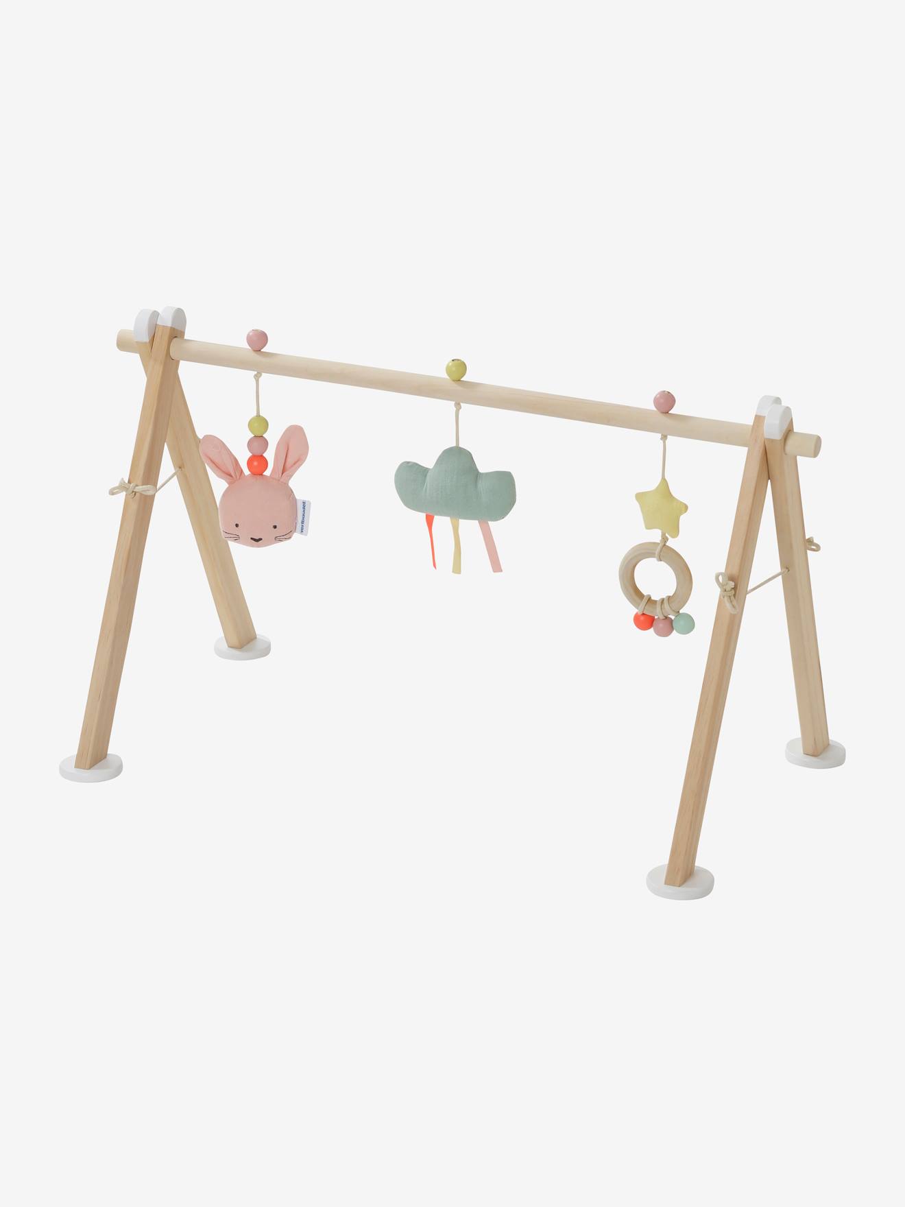 Portique d'éveil pliable en bois FSC® multicolore