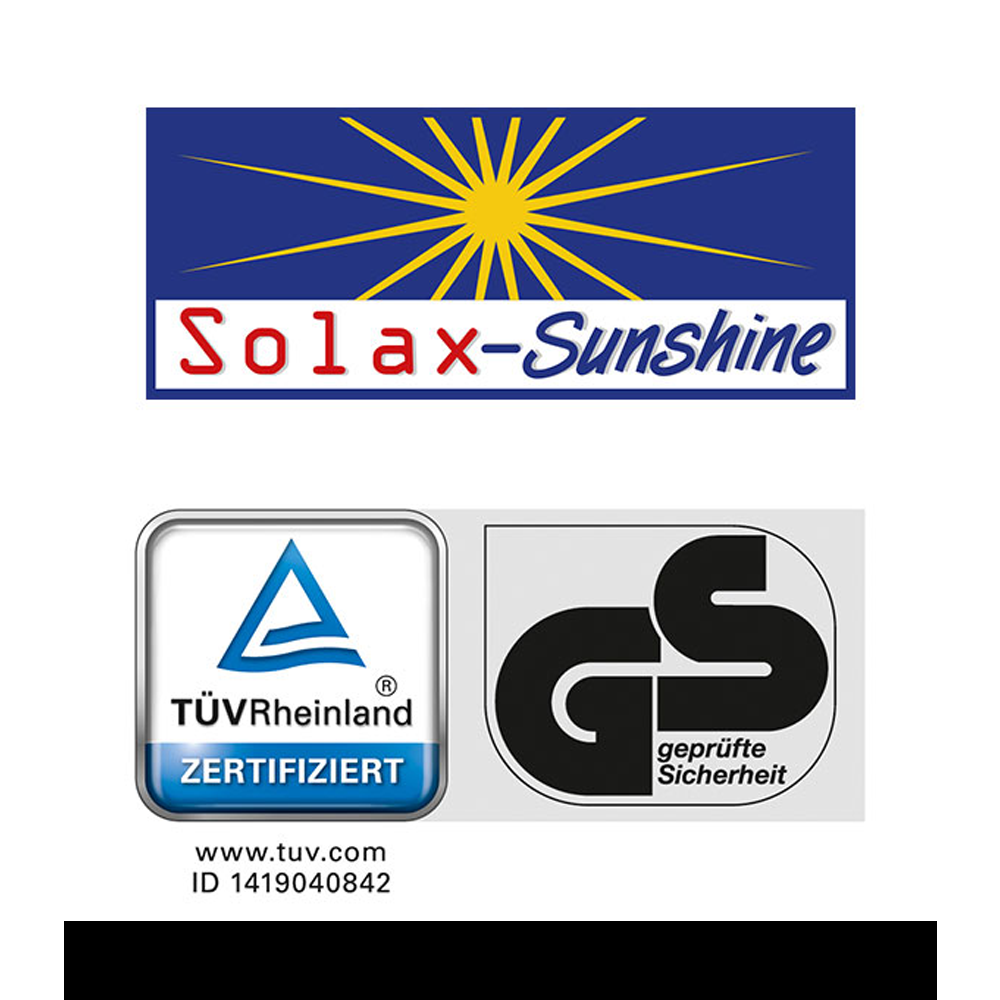 Solax Sunshine XXL-Komfort-Sonnenliege inkl. Kissen gepolstert aus Aluminium - Grau