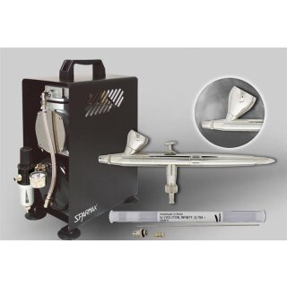 Airbrush-Set EVOLUTION SILVERLINE Two in One + TC-610H inkl. Zubehör