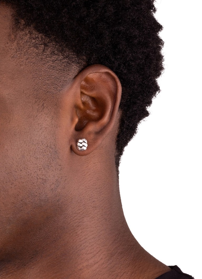 Buddha to Buddha Chain silver stud earrings