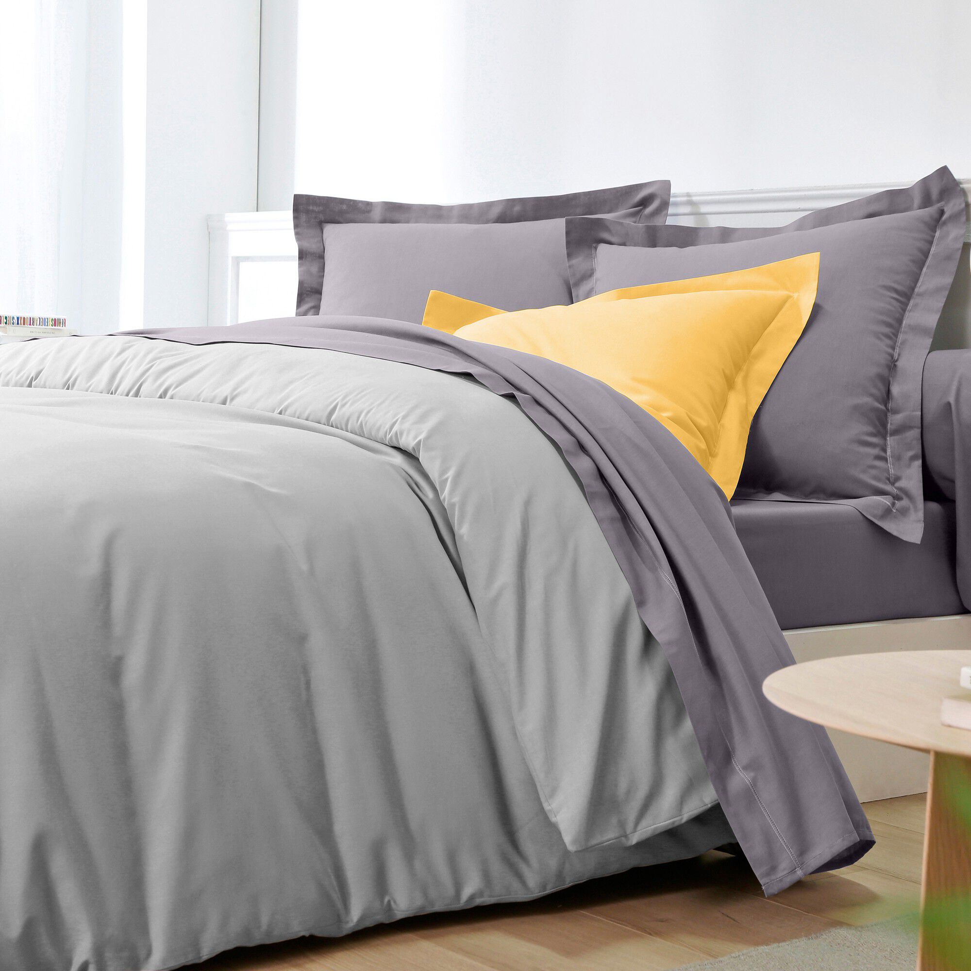 Linge de lit uni coton