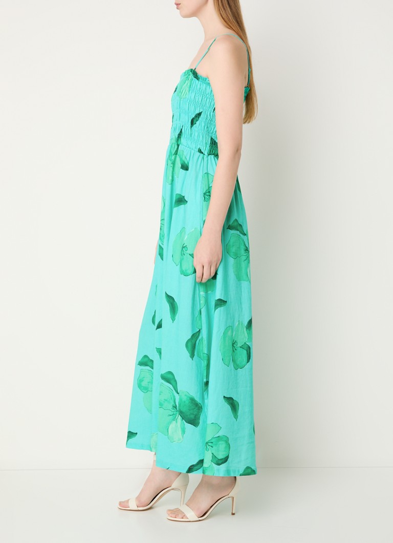 Sukienka midi Seafolly „Secret Garden” z lnu z kwiatowym nadrukiem