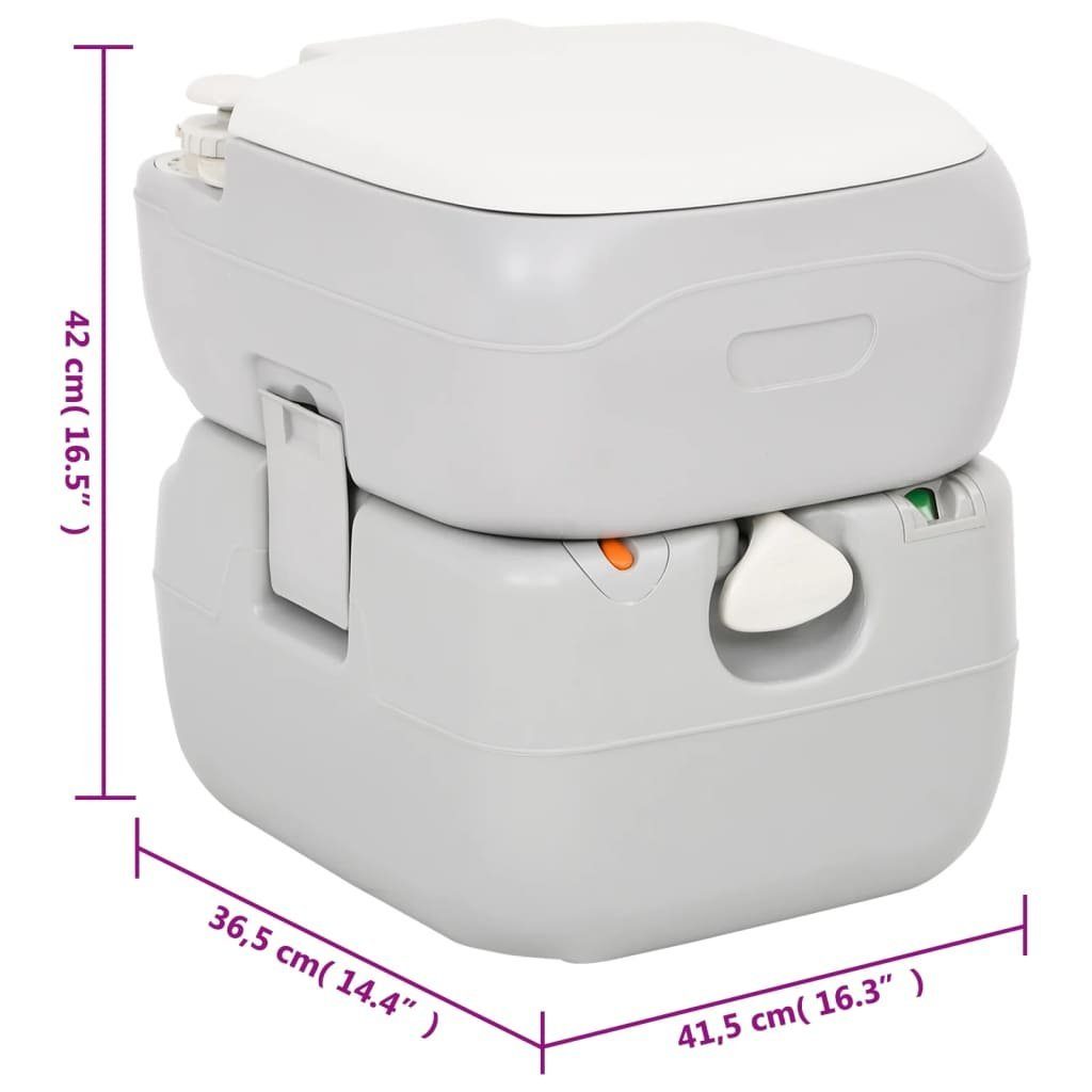 vidaXL Campingtoilette Tragbare Campingtoilette mit Waschbecken und Wasserbehälter