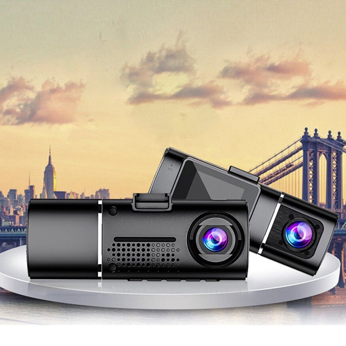 Yoyaxi 1080P HD Rückspiegel Auto DVR Dual Dash Cam Kamera Dashcam (Vorne Hinten Video Recorder)