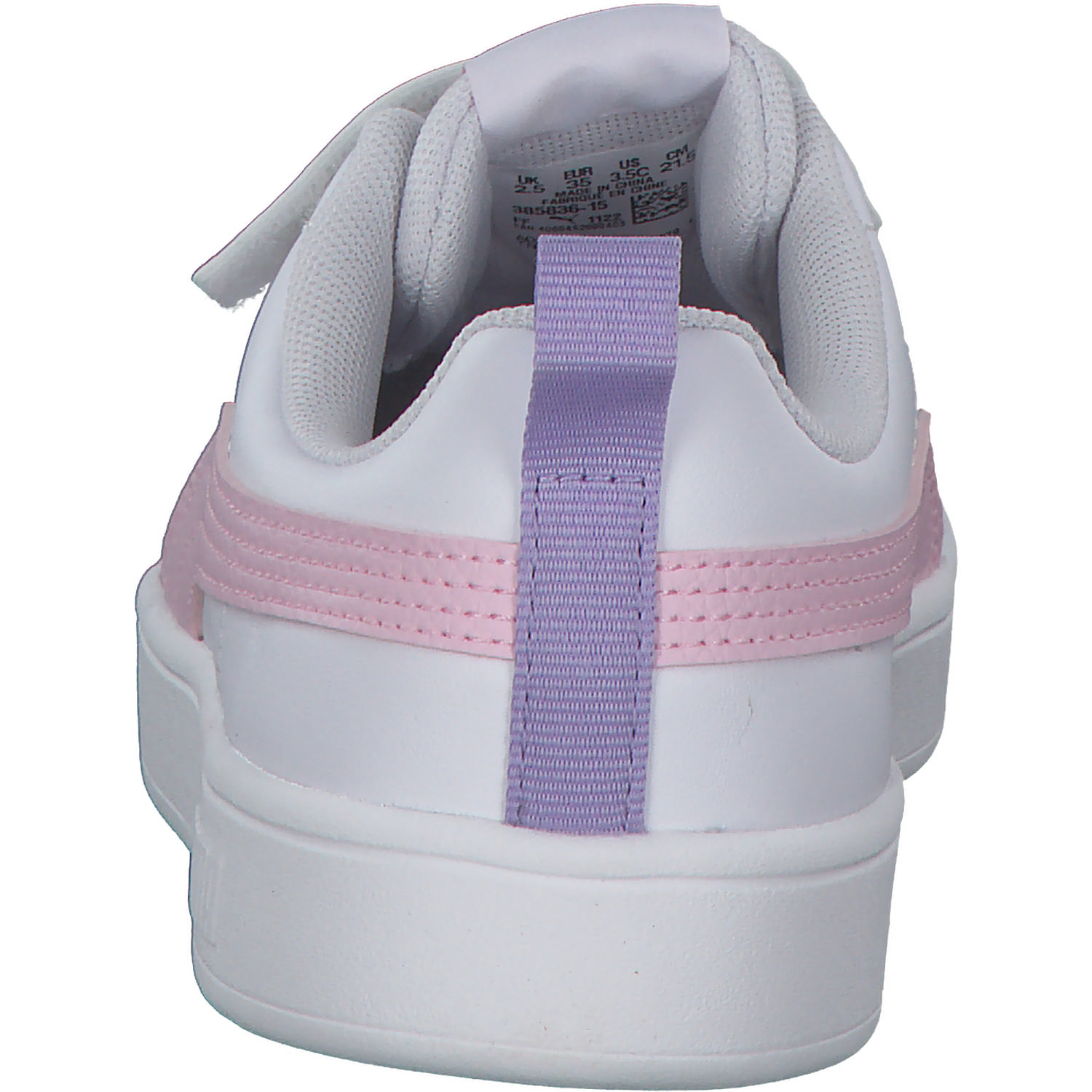 Puma Rickie AC PS 385836 W, Sneakers Low, Kinder, puma white-pearl pink-vivid vi