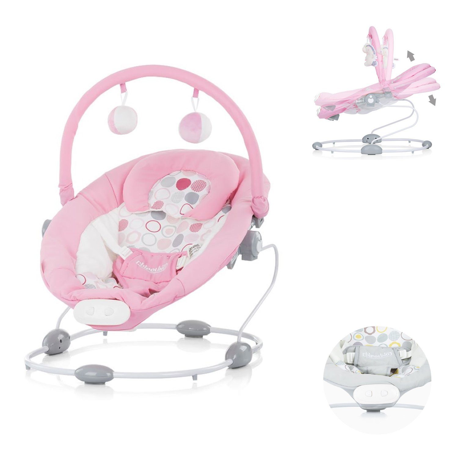 Chipolino Babywippe Babywippe Siesta, Musikfunktion und Vibration, Lautstärke einstellbar