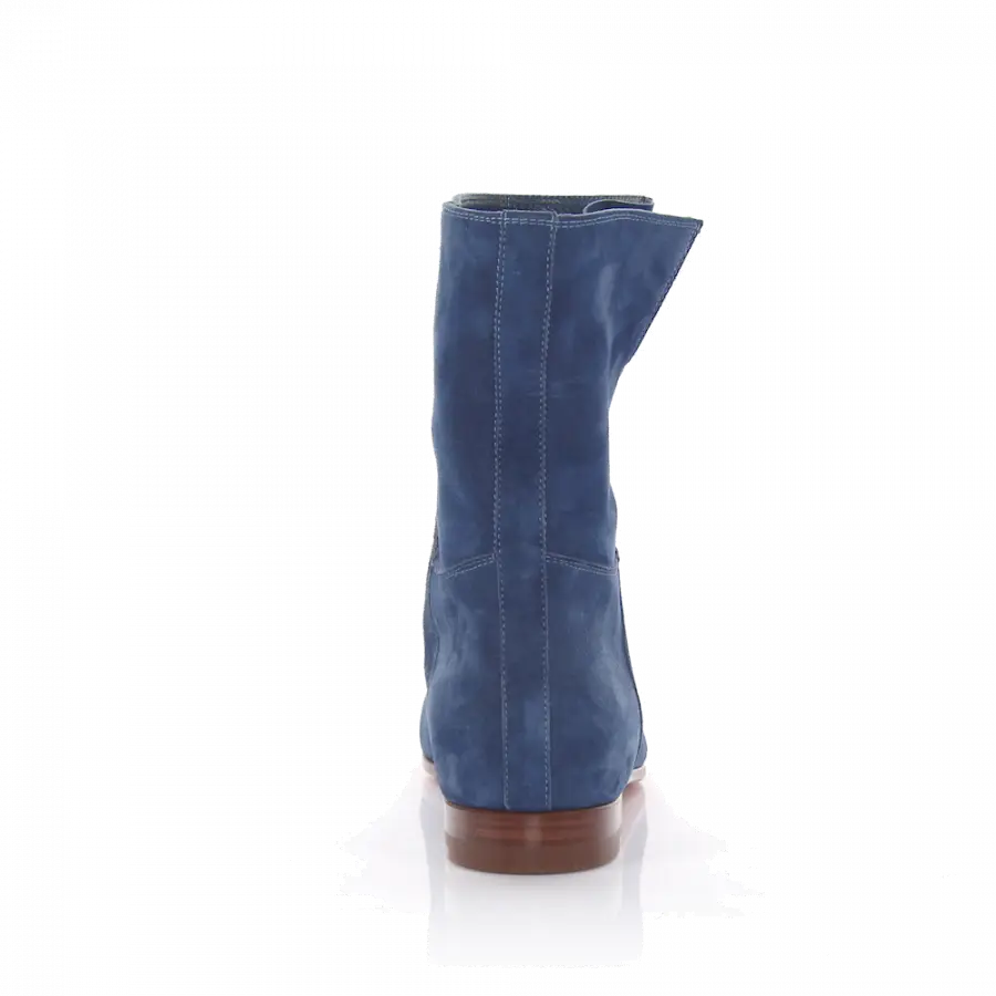 Santoni - Stiefel Veloursleder blau - blau