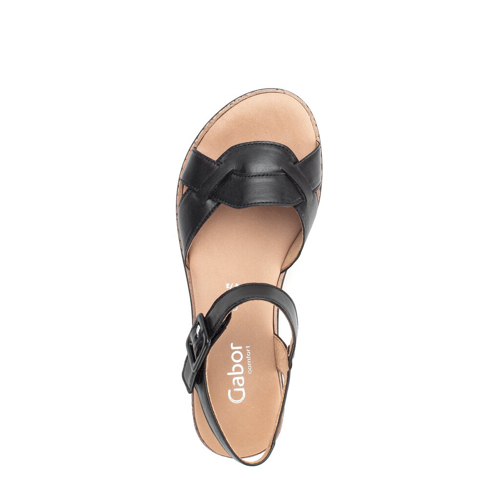 Gabor comfort Keilsandalette schwarz