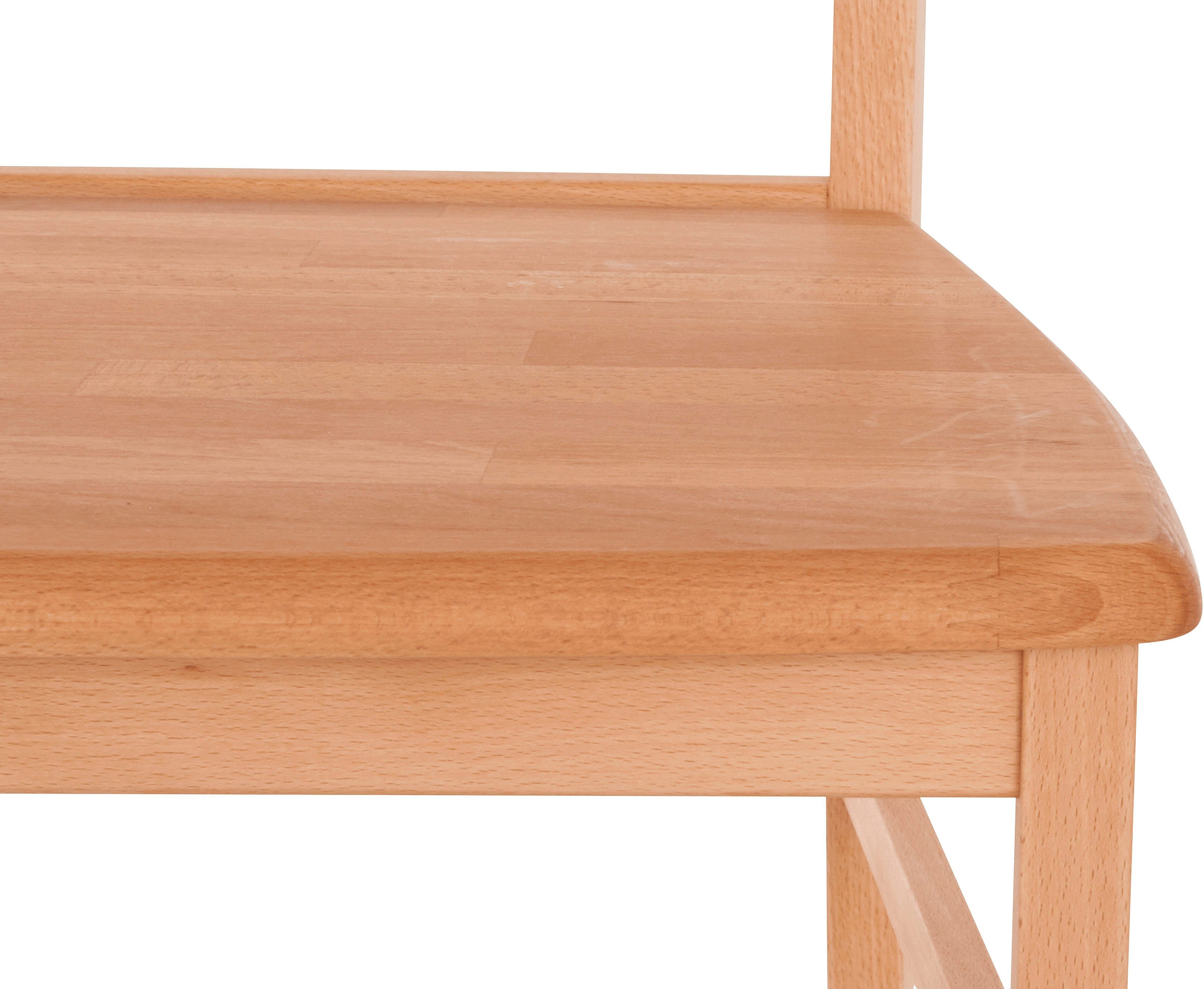 Home affaire 4-Fußstuhl Jena (Set, 2 St), Gestell aus Buche Massivholz