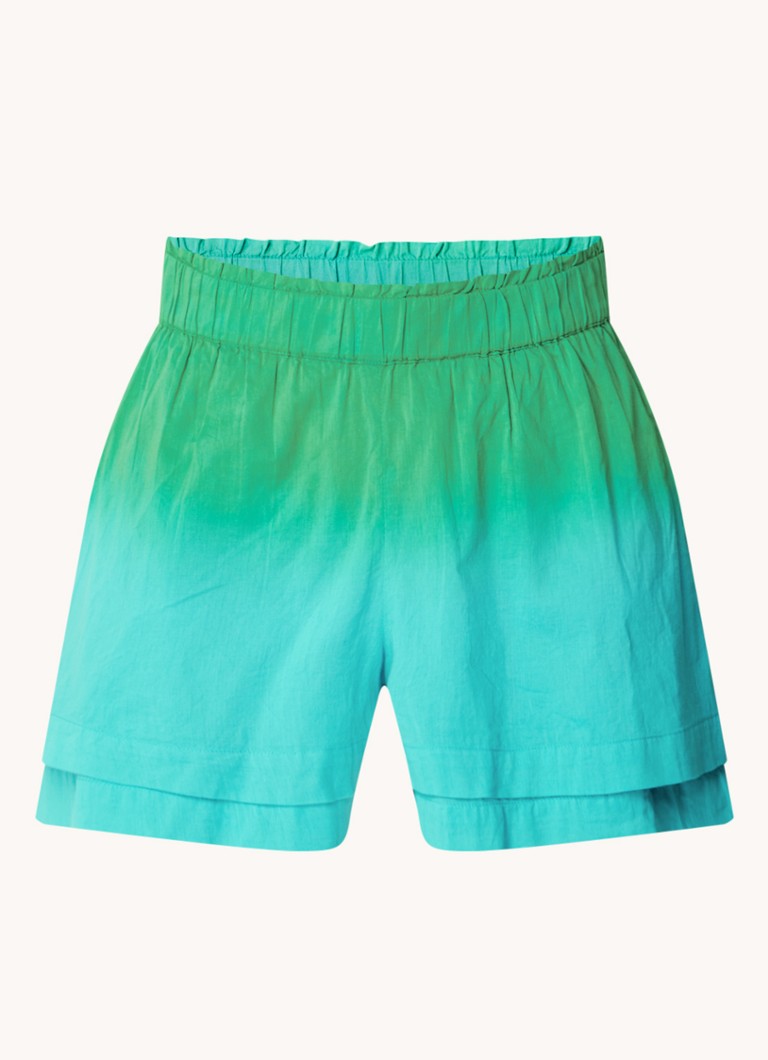 Shorts Refined Department de cintura alta e modelagem ampla com estampa degradê.