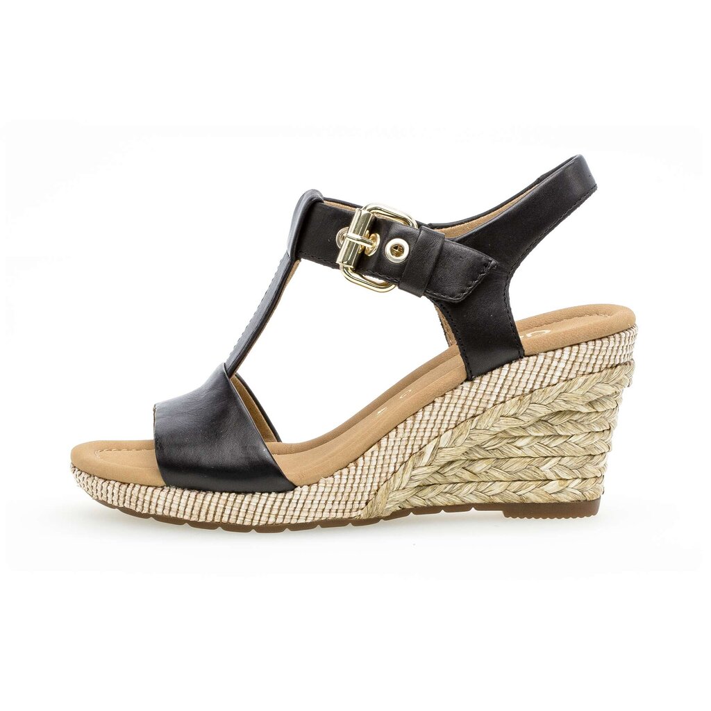 Gabor comfort Keilsandalette schwarz