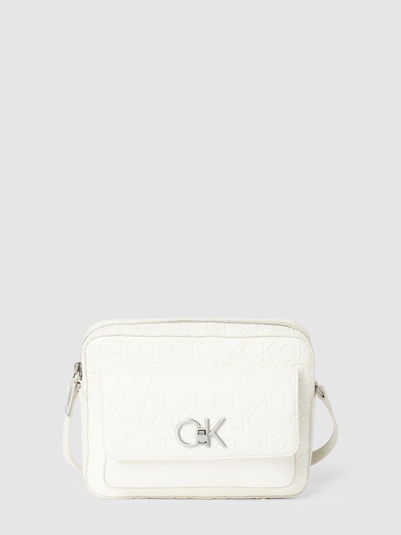 Crossbody Bag in Leder-Optik Modell 'RE-LOCK' in ecru