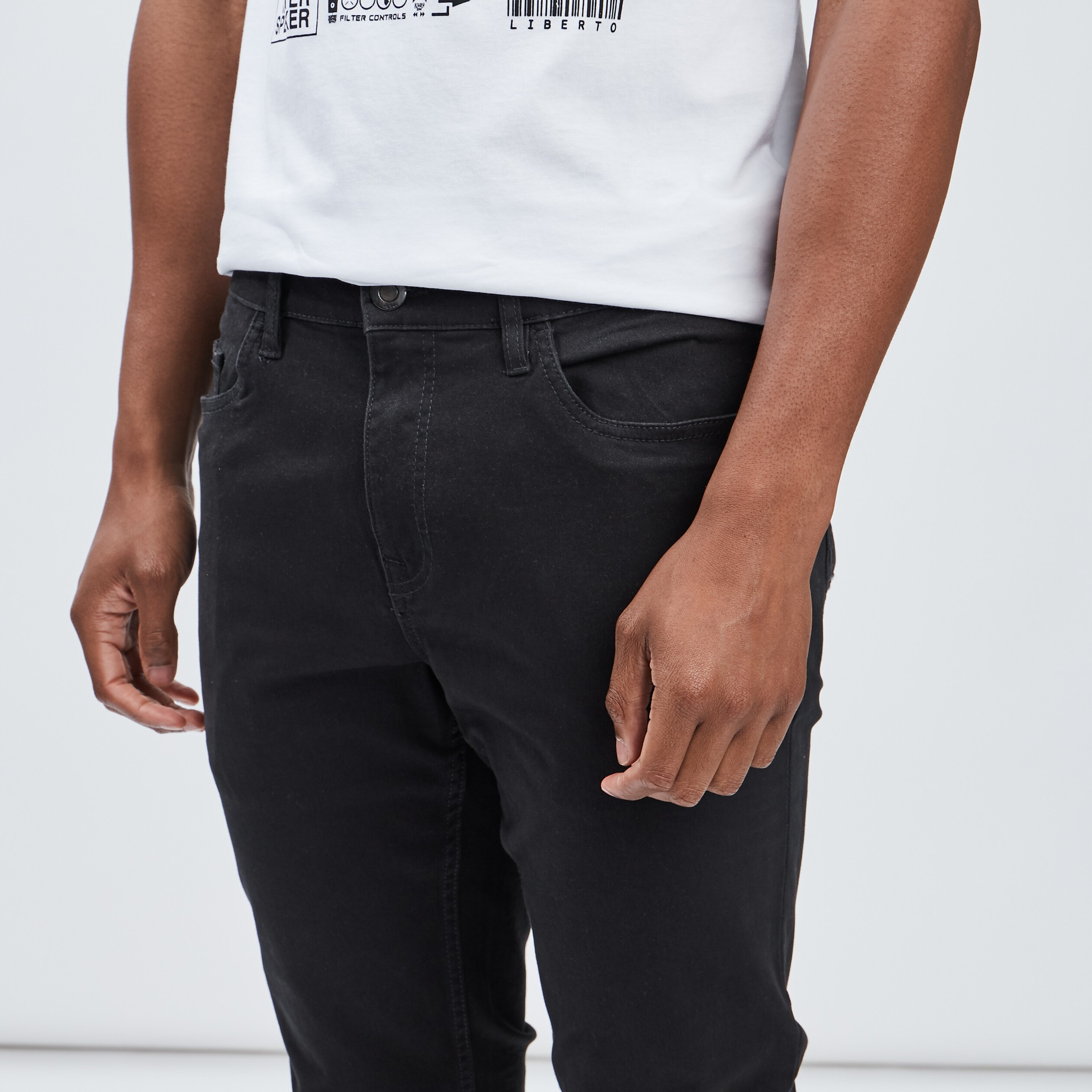 Pantalon droit en coton gris foncé homme | La Halle
