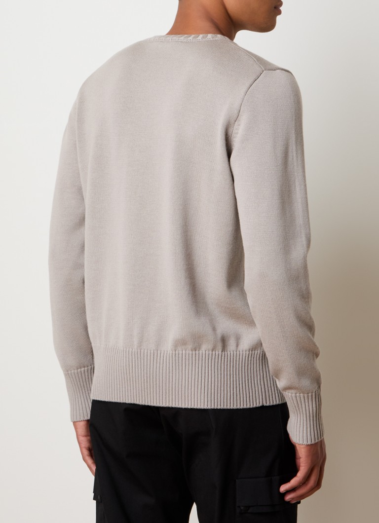 Canada Goose Rosseau Fine Knit Wool Sweater with Logo Embroidery