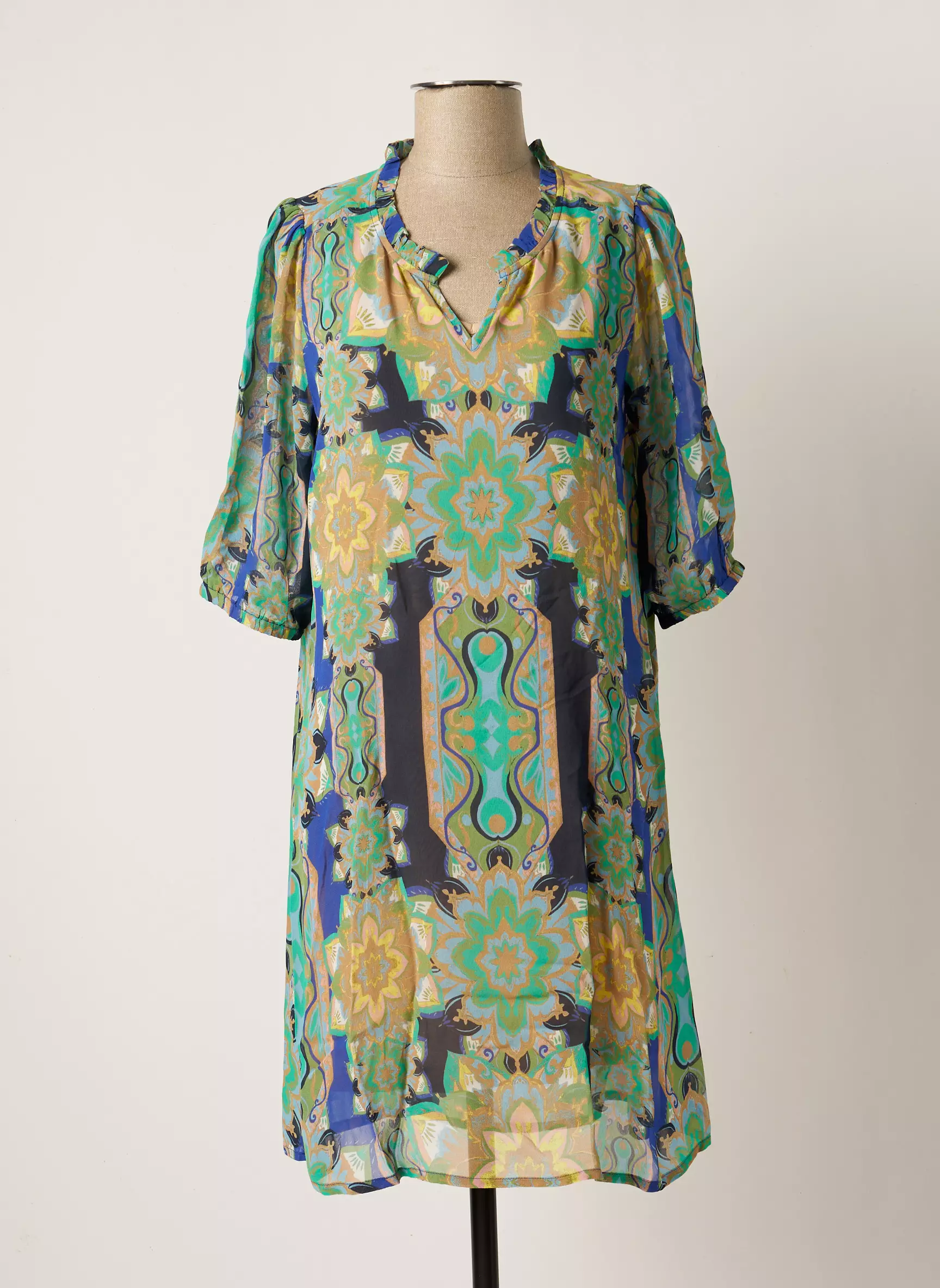 Cream Robes Mi Longues Femme couleur vert