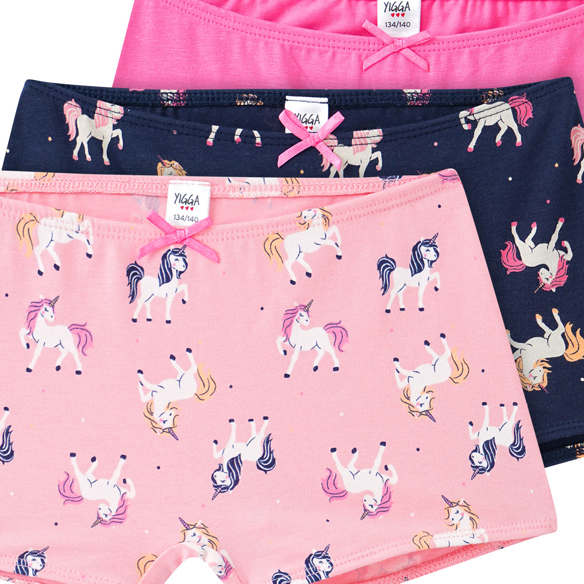 3 Mädchen Pantys mit Einhörnern