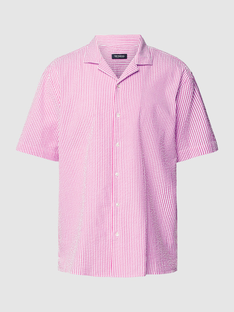 Regular Fit Freizeithemd mit Streifenmuster in pink