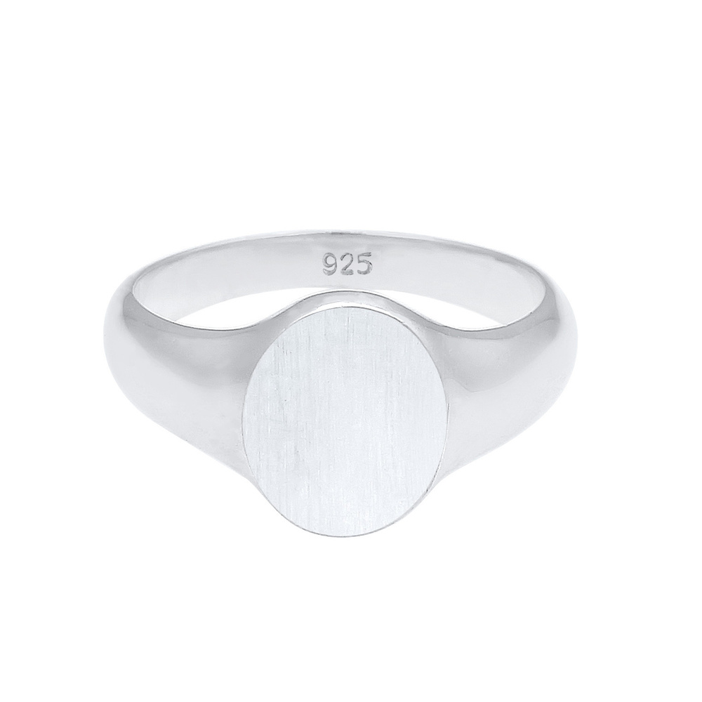 KUZZOI KUZZOI Bague Chevalière Basic Minimal Robuste Massif Bague Homme - (925/1000) Arg Bague