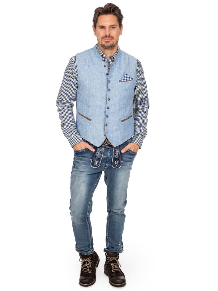 KRÜGER Trachtenweste 91501 in hellblau günstig kaufen