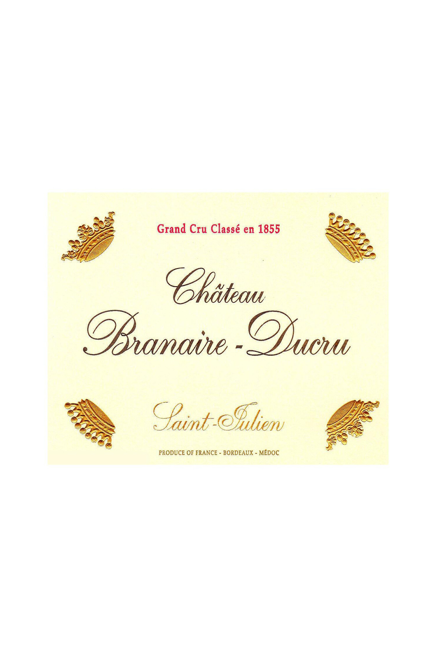 Vin 2002 CHÂTEAU BRANAIRE DUCRU 2002, Saint Julien. Vin ancien - SoDivin