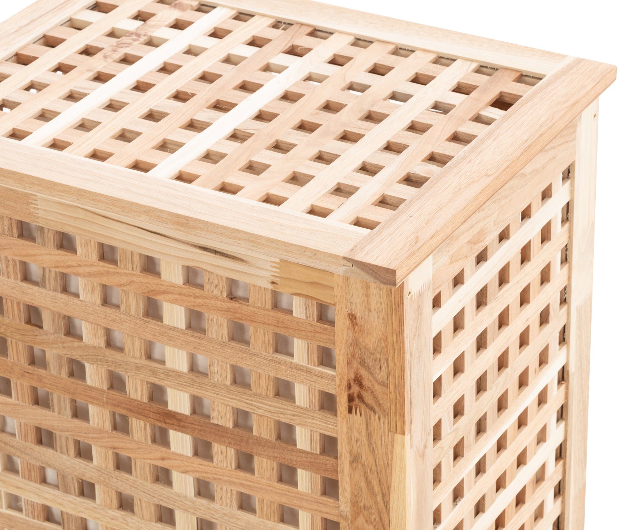 CLP Wäschebox Tarras Holz, Wäschetruhe mit einem Fach und Deckel