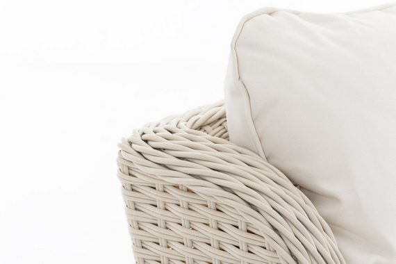 CLP Gartensessel Breno, Polyrattan, verstellbar, Fußhocker, Outdoor