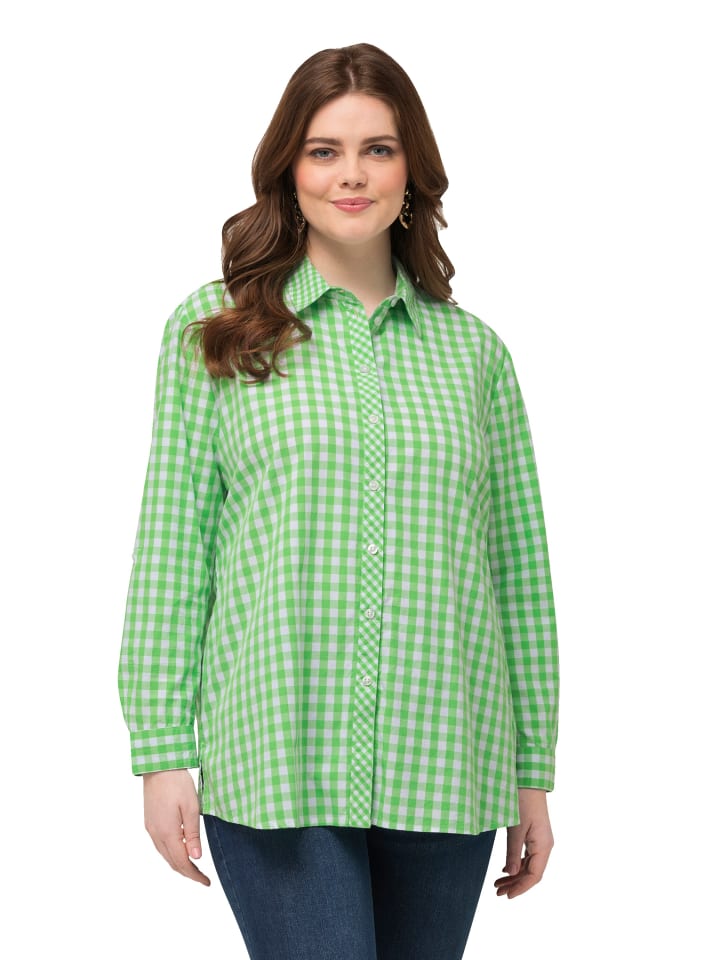 Ulla Popken Trachtenbluse in gras grün günstig kaufen