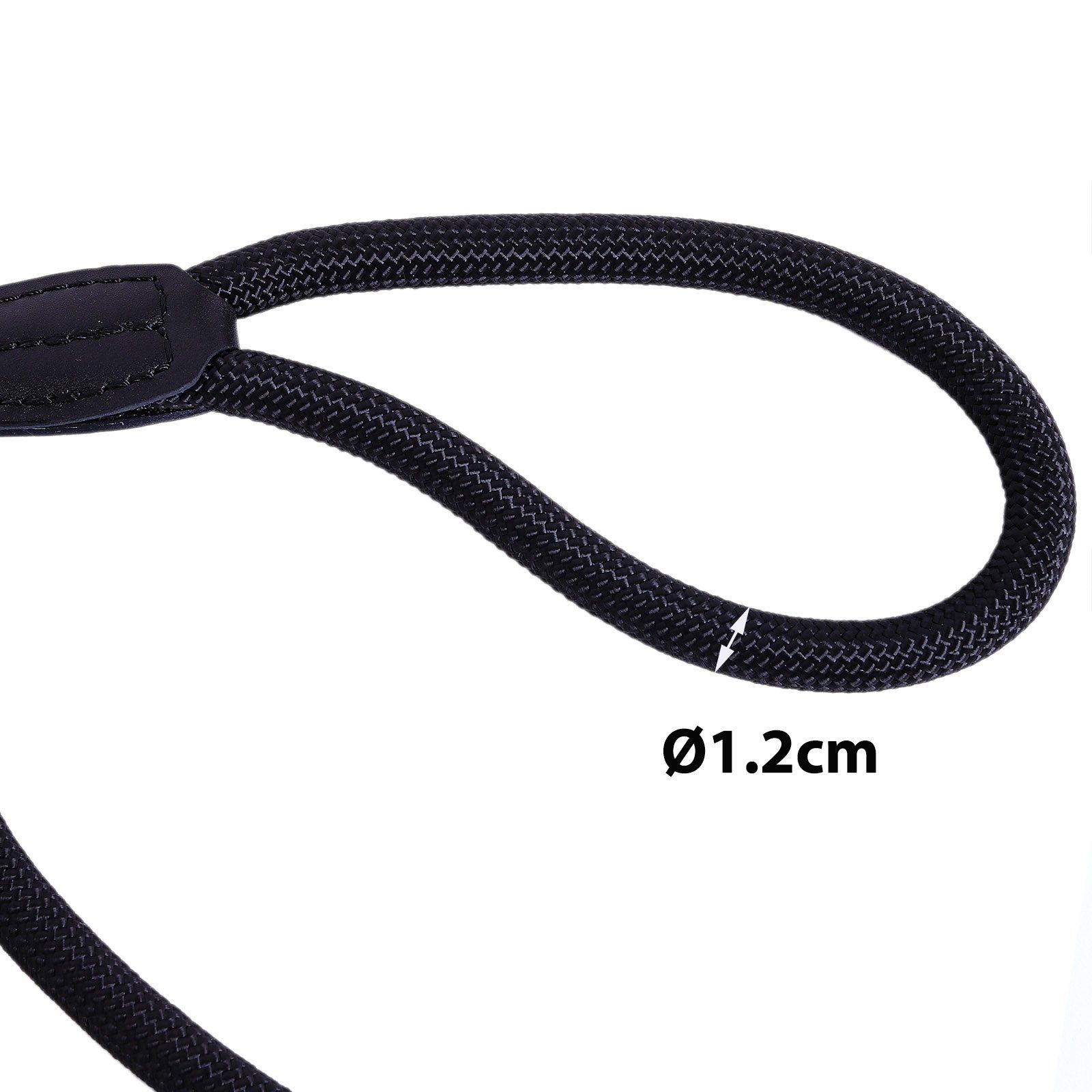 lionto Hundeleine Hundeleine mit Zugstopp, Retrieverleine, mit Zugbegrenzung, 120 cm, schwarz