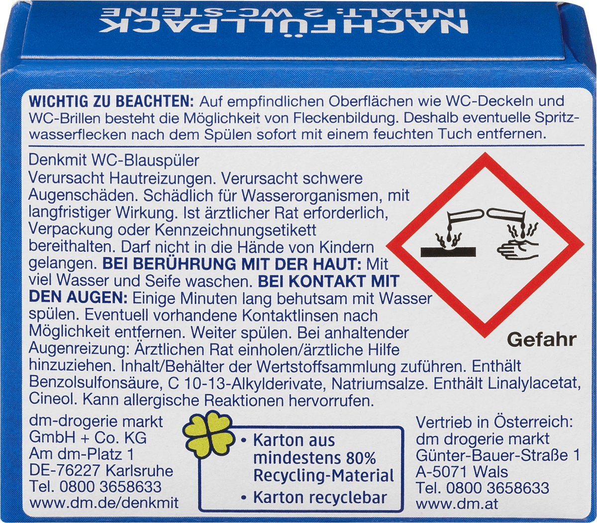 WC-Blauspüler Nachfüllpack, 2 St